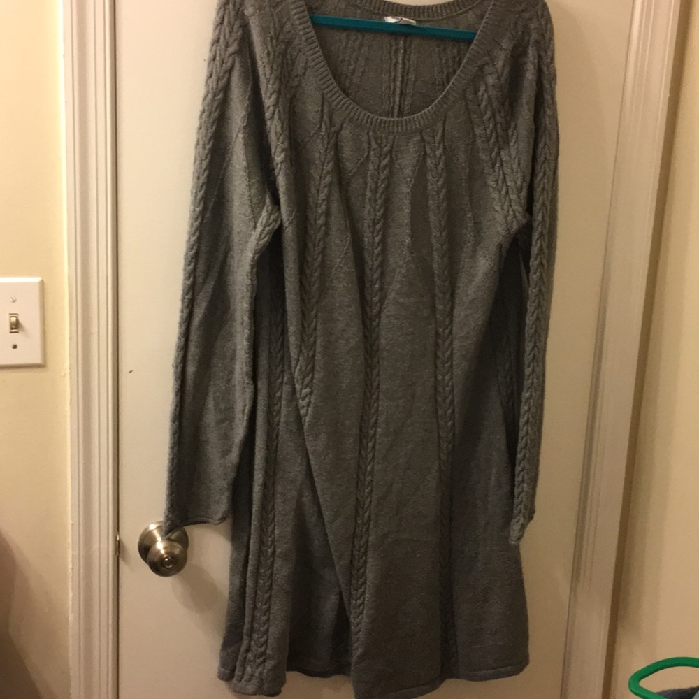 Gray Cable Knit Old Navy sweater dress, XL